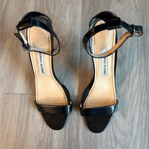 Manolo Blahnik Black Heeled Sandals